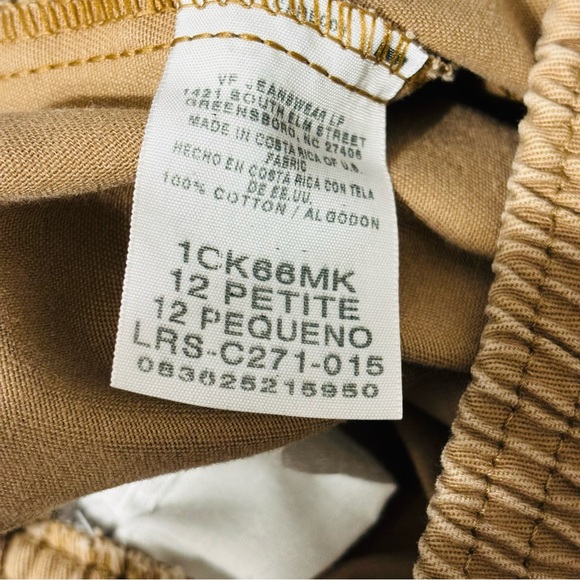 VF Jeanswear Vintage Brown Pull-On Elastic Waist Straight Wide Leg Pants 12P - Picture 4 of 6